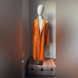 Skies are Blue Duster  Velvet Women's Coat